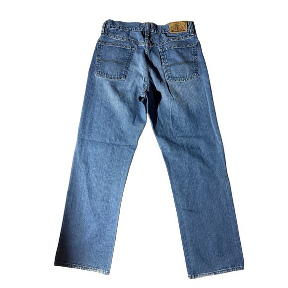 L.L.Bean Men’s Jeans 33x32 Natural Fit Straight Leg Blue Denim Vintage - Picture 4 of 7